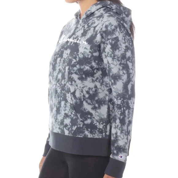 [M]Champion Black and Gray Tie-Dye Hoodie NWOT - Picture 9 of 9